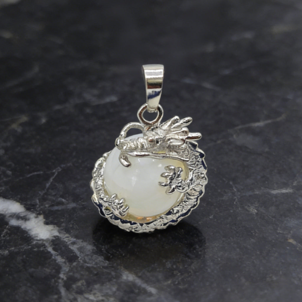Pendentif Orbe Dragon « Léger » — Cristal Opale L'Ardeur